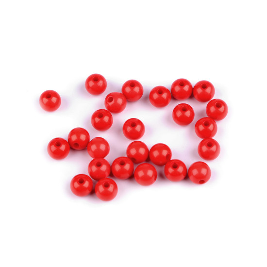 Plastic beads color ø8 mm - White (7 Grams) Plastic beads color ø8 mm - White (7 Grams)