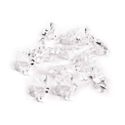 Koraliki plastikowe dzwoneczek 7x12 mm - Transparent (100 Gramy)