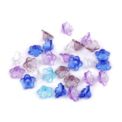 Koraliki plastikowe dzwoneczek 7x12 mm - Mix nr. 2 (100 Gramy)