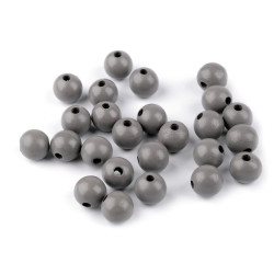 Koraliki drewniane ø13 a 14 mm - Jasny popiel (20 Gramy)