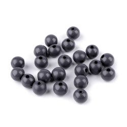 Koraliki drewniane ø13 a 14 mm - Szary (20 Gramy)