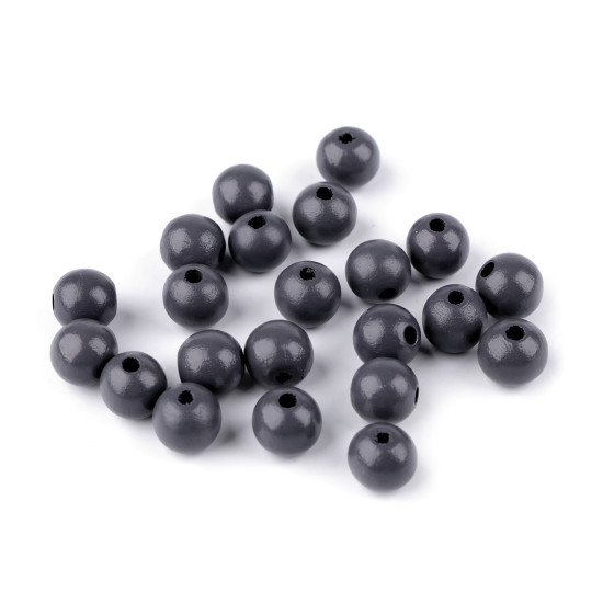 Fa gyöngy ø14 mm - Szürke (200 Grammok) Fa gyöngy ø14 mm - Szürke (200 Grammok)