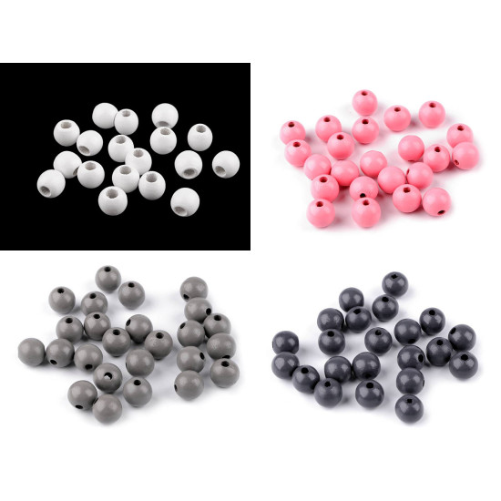 Fa gyöngy ø14 mm - Szürke (200 Grammok) Fa gyöngy ø14 mm - Szürke (200 Grammok)