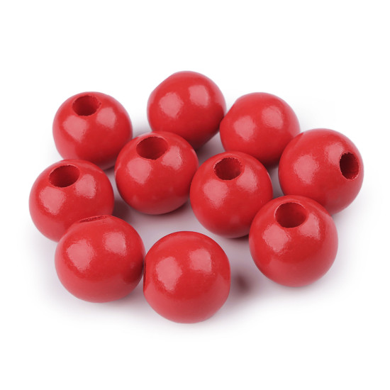 Fa gyöngy ø25 mm - Piros (200 Darabok) Fa gyöngy ø25 mm - Piros (200 Darabok)