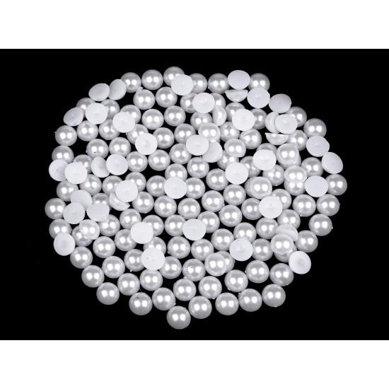 Kaboszony / półperełki do naklejania ø9 mm - Perłowy (10 Gramy) Kaboszony / półperełki do naklejania ø9 mm - Perłowy (10 Gramy)
