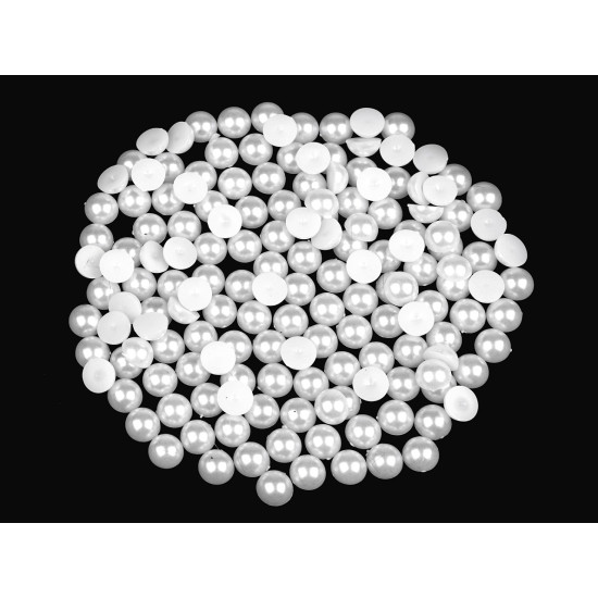 Kaboszony / półperełki do naklejania ø9 mm - Perłowy (10 Gramy) Kaboszony / półperełki do naklejania ø9 mm - Perłowy (10 Gramy)