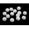 Mărgele de porțelan canelate ø13 mm - Alb (30 Grame)