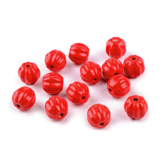Perlen porzellan gerillt ø 13 mm - Hellgrün (30 Gramm) Perlen porzellan gerillt ø 13 mm - Hellgrün (30 Gramm)