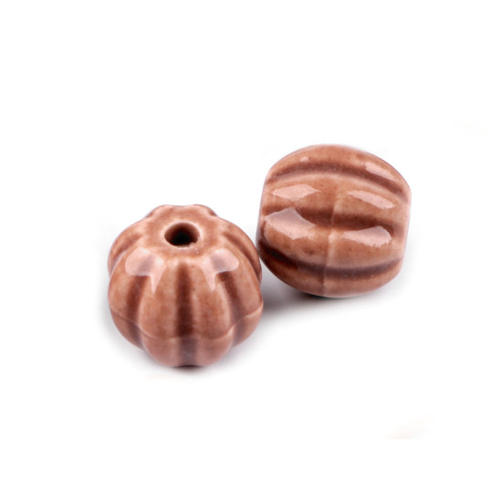 Perlen porzellan gerillt ø 13 mm - Hellgrün (30 Gramm) Perlen porzellan gerillt ø 13 mm - Hellgrün (30 Gramm)