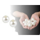 Perle di cera, in plastica, dimensioni: ø 30 mm - Perla (10 Pezzi) Perle di cera, in plastica, dimensioni: ø 30 mm - Perla (10 Pezzi)