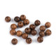 Margele de lemn ø8 mm - Natural închis (100 Grame)