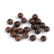 Margele de lemn ø8 mm - Natural închis (100 Grame)