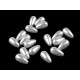 Plastic beads / faux pearls glance, drop 10x20 mm - White (100 Grams) Plastic beads / faux pearls glance, drop 10x20 mm - White (100 Grams)