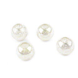Plastic beads with ab effect ø20 mm - Transparent (20 Pieces)