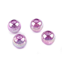 Plastic beads with ab effect ø20 mm - Light violet (20 Pieces)