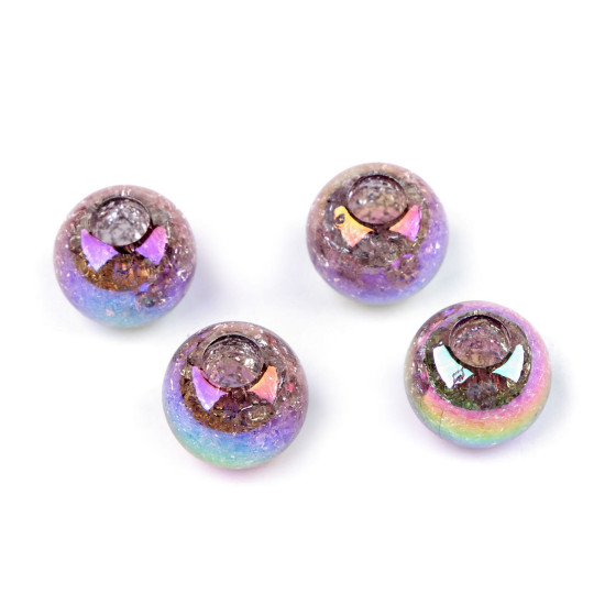Plastic beads with ab effect ø20 mm - Light violet (4 Pieces) Plastic beads with ab effect ø20 mm - Light violet (4 Pieces)