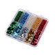 Set of seed beads and sequins in a plastic box - Mix of colours (1 Set)
