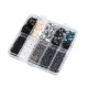 Set of seed beads and sequins in a plastic box - Mix of colours (1 Set)