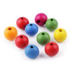 Koraliki drewniane ø20 mm - Mix (10 Sztuki)