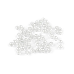 Plastic rainbow beads ø6 mm - Transparent (10 Grams)