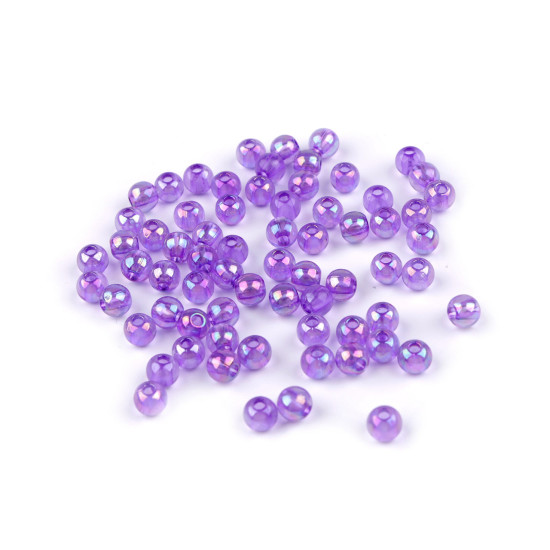 Perles arc-en-ciel en plastique, ø 6 mm - Bleu ange (10 Grammes) Perles arc-en-ciel en plastique, ø 6 mm - Bleu ange (10 Grammes)