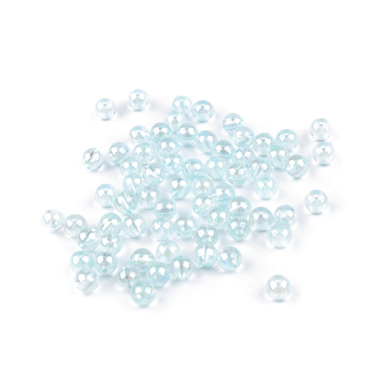 Perles arc-en-ciel en plastique, ø 6 mm - Bleu ange (10 Grammes) Perles arc-en-ciel en plastique, ø 6 mm - Bleu ange (10 Grammes)