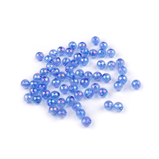 Perles arc-en-ciel en plastique, ø 6 mm - Bleu ange (10 Grammes) Perles arc-en-ciel en plastique, ø 6 mm - Bleu ange (10 Grammes)