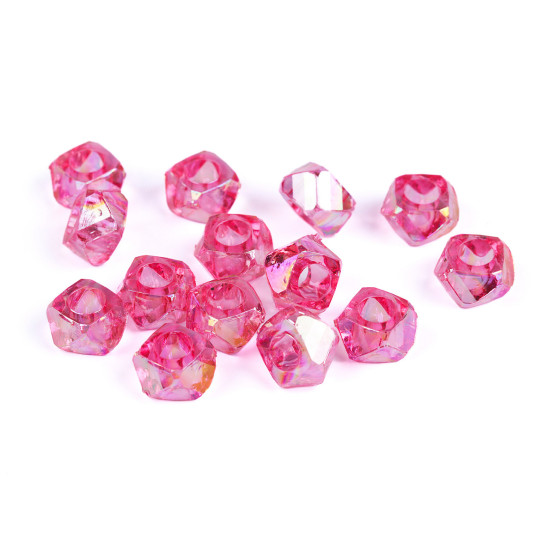 Koraliki plastikowe duży otwór do przewlekania diament z efektem ab 8x13 mm - Miętowy (10 Gramy) Koraliki plastikowe duży otwór do przewlekania diament z efektem ab 8x13 mm - Miętowy (10 Gramy)
