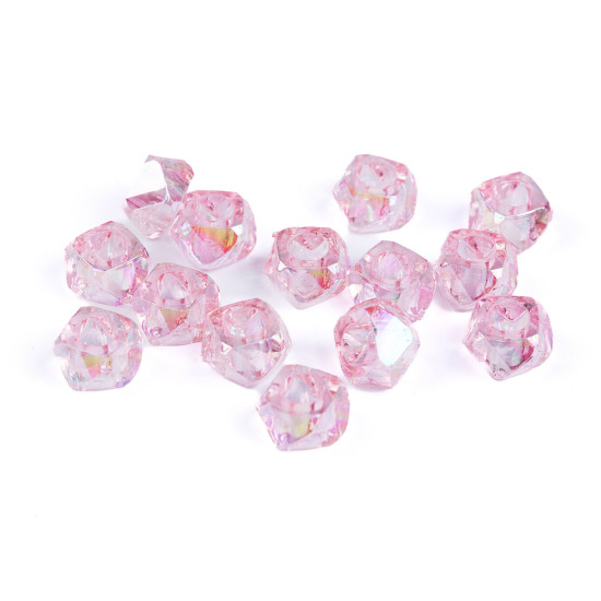 Koraliki plastikowe duży otwór do przewlekania diament z efektem ab 8x13 mm - Miętowy (10 Gramy) Koraliki plastikowe duży otwór do przewlekania diament z efektem ab 8x13 mm - Miętowy (10 Gramy)
