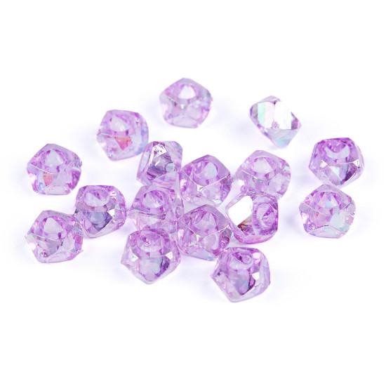 Koraliki plastikowe duży otwór do przewlekania diament z efektem ab 8x13 mm - Miętowy (10 Gramy) Koraliki plastikowe duży otwór do przewlekania diament z efektem ab 8x13 mm - Miętowy (10 Gramy)