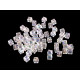 Plastic beads with ab effect 6x6 mm, cube - Violet lilac (10 Grams) Plastic beads with ab effect 6x6 mm, cube - Violet lilac (10 Grams)