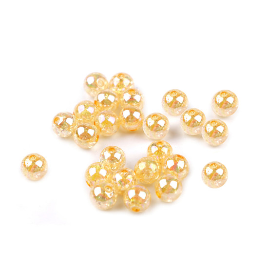 Perle in plastica, con effetto ab, dimensioni: ø 8 mm - Bianco (10 Grammi) Perle in plastica, con effetto ab, dimensioni: ø 8 mm - Bianco (10 Grammi)