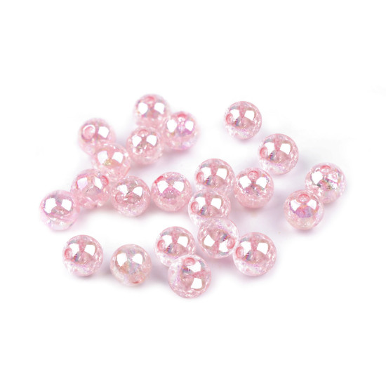 Perle in plastica, con effetto ab, dimensioni: ø 8 mm - Bianco (10 Grammi) Perle in plastica, con effetto ab, dimensioni: ø 8 mm - Bianco (10 Grammi)