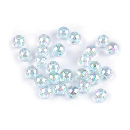 Perle in plastica, con effetto ab, dimensioni: ø 8 mm - Bianco (10 Grammi) Perle in plastica, con effetto ab, dimensioni: ø 8 mm - Bianco (10 Grammi)