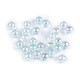 Perle in plastica, con effetto ab, dimensioni: ø 8 mm - Bianco (10 Grammi) Perle in plastica, con effetto ab, dimensioni: ø 8 mm - Bianco (10 Grammi)