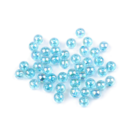Plastic rainbow beads ø8 mm - Lightest yellow (100 Grams)
