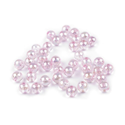 Plastic rainbow beads ø8 mm - Powder (10 Grams)