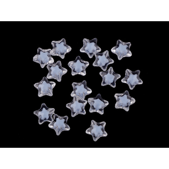 Koraliki plastikowe gwiazdki ø11 mm z efektem koloru w środku - Różowy najjaśniejszy (180 Gramy) Koraliki plastikowe gwiazdki ø11 mm z efektem koloru w środku - Różowy najjaśniejszy (180 Gramy)