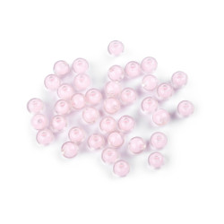Plastic beads ø8 mm with color effect - Pale pink (10 Grams)