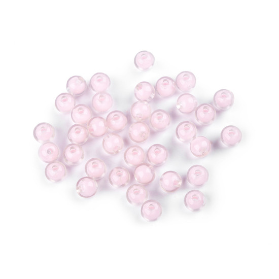 Plastic beads ø8 mm with color effect - Lightest purple (60 Grams) Plastic beads ø8 mm with color effect - Lightest purple (60 Grams)