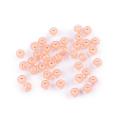 Plastic beads ø8 mm with color effect - Apricot (10 Grams)