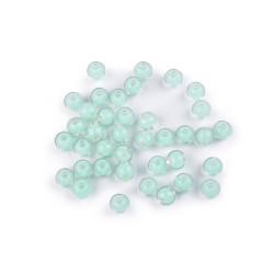 Plastic beads ø8 mm with color effect - Lightgreen (10 Grams)