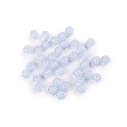 Plastic beads ø8 mm with color effect - Forget-me-not blue (10 Grams)