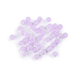 Plastic beads ø8 mm with color effect - Lightest purple (10 Grams)