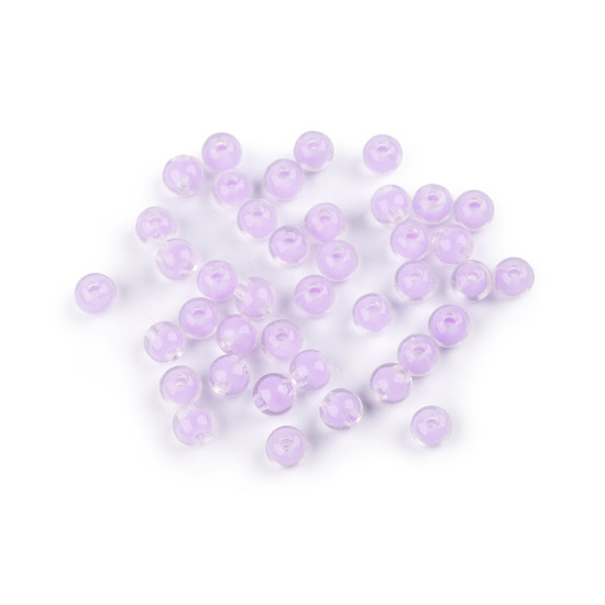 Plastic beads ø8 mm with color effect - Lightest purple (60 Grams) Plastic beads ø8 mm with color effect - Lightest purple (60 Grams)