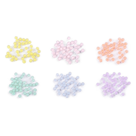 Plastic beads ø8 mm with color effect - Lightest purple (60 Grams) Plastic beads ø8 mm with color effect - Lightest purple (60 Grams)