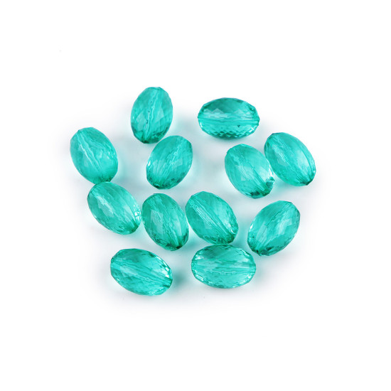 Mărgele de plastic măsline 10x15 mm - Albastru delta (10 Grame) Mărgele de plastic măsline 10x15 mm - Albastru delta (10 Grame)