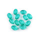 Mărgele de plastic măsline 10x15 mm - Albastru delta (10 Grame) Mărgele de plastic măsline 10x15 mm - Albastru delta (10 Grame)