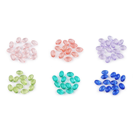 Mărgele de plastic măsline 10x15 mm - Albastru delta (10 Grame) Mărgele de plastic măsline 10x15 mm - Albastru delta (10 Grame)