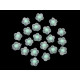 Perle in plastica opaca, motivo: fiore, dimensioni: ø 13 mm - Salmone scuro (180 Grammi) Perle in plastica opaca, motivo: fiore, dimensioni: ø 13 mm - Salmone scuro (180 Grammi)
